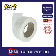 HITZ Self Adhesive Fiberglass Tape 45M Fiberglass Mesh Drywall Joint Tape Pita Gentian 100cm