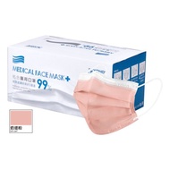 佑合成人醫療口罩(經典白邊)奶堤粉50入
