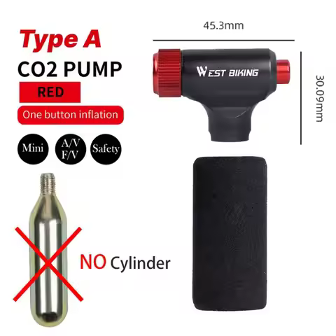 CO2 Pump Bike Pump For Bicycle Schrader Presta Adapter Bike Pump Inflator Aluminum Tire Tube Mini Ha