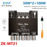 100% Original diymore ZK-MT21/ZK-MT21s Bluetooth 5.0 Subwoofer Amplifier Board 50WX2 + 100W 2.1 Chan