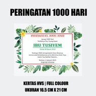 1000 days greetings, 1000 days wide, size 21 cm x 16.5 cm