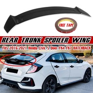 ABS Car Rear Trunk Boot Lip Spoiler Wing Lip ABS For Honda For Honda For Civic 5 Door FK4 FK7 HATCHB