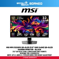 MSI MPG 322URX QD-OLED 31.5" UHD 240Hz QD-OLED Gaming Monitor - Black