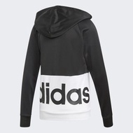 Adidas 女 運動套裝 連帽外套  修身 舒適 黑白