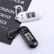 NEEDWAY Digital Electronic Clock Keychain, Key Display Oval Watch Electronic Watch Keyring, Study Pocket Watch Table Time Display Portable ABS Mini LED Digital Clock Backpack