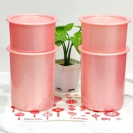 Tupperware Rose Gold Lucky Munch One Touch Set Canister Topper 4 units 590ml 1.25L / One Touch Toppe