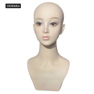 [CHiWANji] Female Mannequin Head Seamless Female Mannequin Bust Matte Finish Realistic