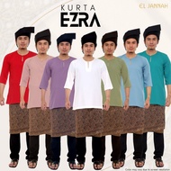 Kurta Ezra Men Kurta Lelaki Dewasa Pastel Color Mint Green Dusty Purple Pink White Kurta Men Plus Si