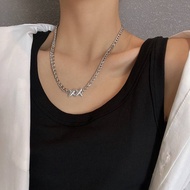 -Simple steet hip-hop personality necklace female exaggerate