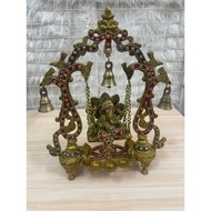 BR165 - Brass Ganesh Swing with Stone Finish