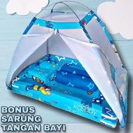 Kasur Bayi Kelambu 1 Set Terbaru 2023 Lengkap Bonus Sarung Tangan Kaki Bayi Bantal Guling Bayi Baru 