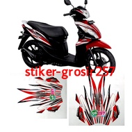 STIKER STRIPING LIS BODY HONDA SPACY FI TAHUN 2013 2014 WARNA HITAM MERAH STANDAR / STRIPING SPACY P