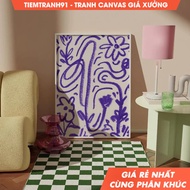 Tranh treo tường Abstract Botanical Drawing Colorful Wall Art Abstract Wall Art Birthday Flower tặng