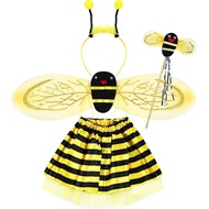 Children Halloween Costume Little Bee Wings Props Performance Costume Princess Dance Skirt Wings Fou