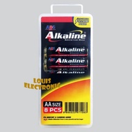 Baterai Alkaline AA isi 8 Pcs + Case Batre ABC Alkaline A2 isi 8 Pcs Alkaline AA