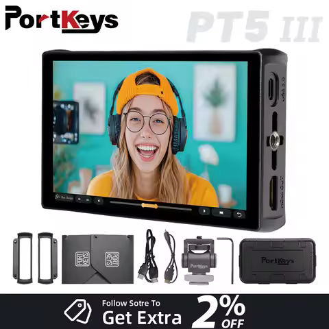 Portkeys PT5 III Camera Monitor Built-in Color Mixer 800nit HDMl 4K30P Touch Screen Monitor With Col