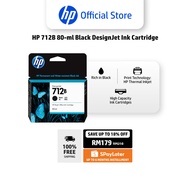 HP Original 712B Black Ink Cartridge (3ED29A, 80ml) | Compatible with DesignJet T250, T650, Studio P