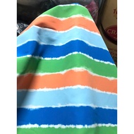 C813 - Multi-colored striped 2-skin Silk Fabric (2m x 1.5m), no stretch (light shiny, plain, medium 