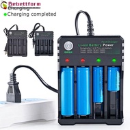 BEBETTFORM 18650 Battery Charger Rechargeable LED Adapter 4 Slots