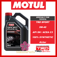 MOTUL TRD SPORT 5W40 Fully Synthetic Engine Oil 4L - Specialy for Toyota
