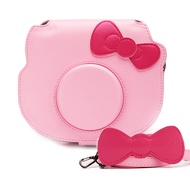 Mini Hello Kitty Instant Camera Case for Fujifilm Instax Cameras, [Exact-Fit] Pink Kitty Bowknot Bag
