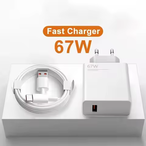 67W Mobile Phone Fast Charger Charging Head Type-C Fast Data Cable EU Standards Phone Accessories fo