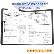 [NEW] A3 / A4 Frosted Double Clips Folder/ File Dua Klip/ Foldable Waterproof Clipboard File Cover F