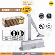 YALE Door Closer C-77EN2/C-77EN4 40kg/80kg Fire Rated Door Closer (Silver) Penutup Pintu 闭门器
