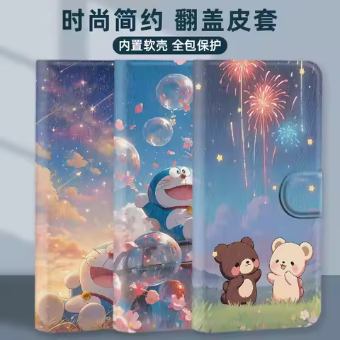 Wallet Flip Leather Case For LG G7 G8 ThinQ G8X V50 V50S V60ThinQ Shockproof Case Doraemon Holder