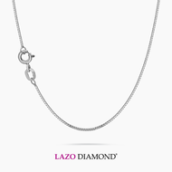 LAZO DIAMOND 9k White Gold Box Chain Necklace