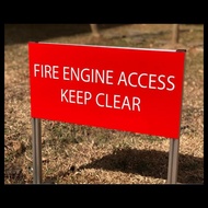 FIRE ENGINE ACCESS SIGN