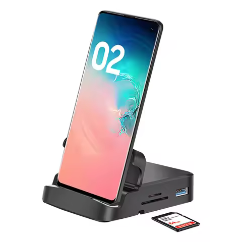 8 In 1 Type C HUB Docking Station Phone Stand Dex Pad Station USB C To HDMI-compatible Dock Power Ch