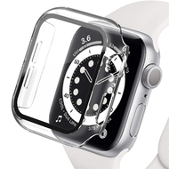 ฝาครอบกระจกเทมเปอร์สำหรับนาฬิกา Apple สาย9 8 7 6 SE 5 4เคส45มม. 40มม. 44มม. 42มม. 38มม. อุปกรณ์ป้องกันเคสหน้าจอ TPU แบบบางสำหรับ I Watch 9 8 7 6 SE 5 2 1