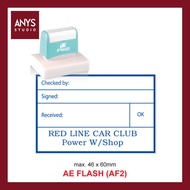 AE Flash (AF2) Pre-Inked Custom Made (Black, Blue, Red, Green, Pink, Purple Ink)