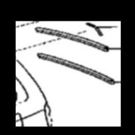 Upper and Lower Rear Glass Rubber 75571-42010 75575-42010 Original Rav4 Aca21