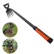 2 in 1 Garden Weeding Rake 5/6/11 Teeth Carbon Steel Manual Weeder Tool Loosening Soil Removing Gras