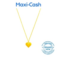 Gentle Heart Necklace in 999 Gold