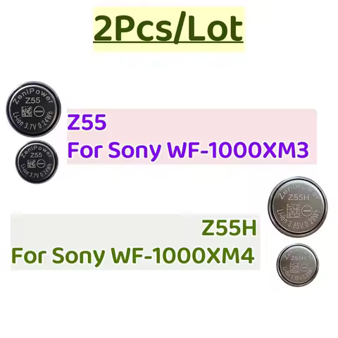2pc/Lot New Original Z55H Z55 Battery For Sony WF-1000XM3 WF-1000XM4 WF-SP900/SP700N /1000X WI-SP600