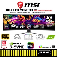 MSI MPG 491CQPX QD-OLED 49-inch DQHD 240Hz Curved Gaming Monitor (3Yrs MSI Warranty)