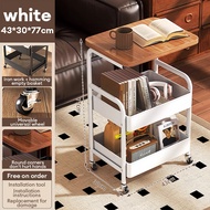Movable coffee table trolley Living Room Snack Storage Shelf Trolley Cart with Wheels