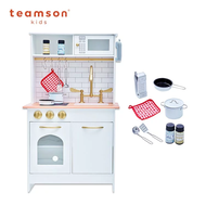 【Teamson】波士頓小廚師經典白金廚房(附8件配件)