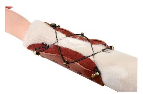 Archery Adjustable Protective Arm Guard Forearm Protector Armband + Finger Guard for Shooting Huntin