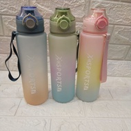 1 Liter 1000ML Korean Drinking Bottle VIRAL Motivational sport life Bottle