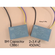 High Quality BM Ceiling Fan Capasitor 2.0uF + 3.4uF 450VAC.  Kipasitor Kipas Siling 2.0uF + 3.4uF
