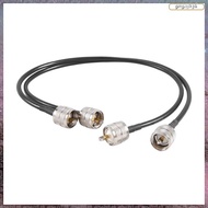 [L E U R] Pack of 2 CB Radio Antenna Cable 50Cm PL259 UHF Male to Male RG58 Coaxial Patch Lead for A