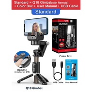 Q18 Gimbal Stabilizer Desktop Follow-up Mode Smartphone Selfie Stick with Fill Light for Xiaomi iPho
