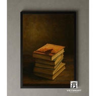 ART Painting "Books" VIETSMART ART - Oil painting 45 x 60cm