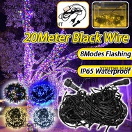 Lampu Diwali 20Meter LED Fairy Lights 200LED Light Strip Deepavali Lights Fairy Light Indian Diwali 