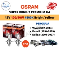 OSRAM Super Bright Premium H4 Halogen Headlamp Bulb 2pcs 12V 100/90W Perodua Viva (07-14) Kancil (94