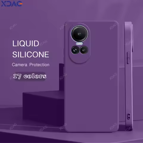 Basic Liquid Silicone Phone Case for OPPO Reno10 Reno 10 Pro 10Pro Plus Pro+ 5G Square Funda High Qu